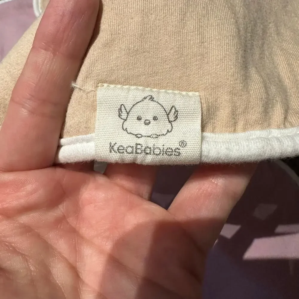 KeaBabies Organic Cotton Burp Cloths – Set of 6 (Neutral + Pastel Mix)